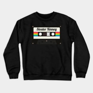 Sleater Kinney / Cassette Tape Style Crewneck Sweatshirt